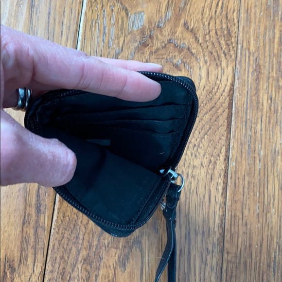 Coach wristlet/wallet- black leather - Picture 3 of 4